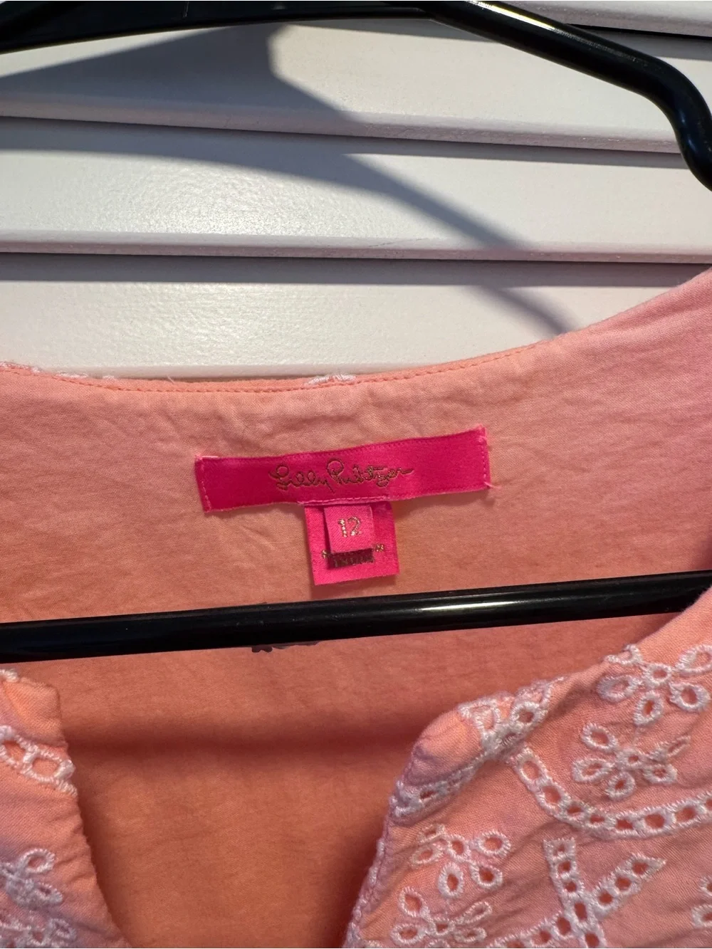 Lilly Pulitzer Pink Eyelet Ruffle Sleeve Top - Picture 2 of 2